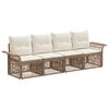 vidaXL Gartensofa-set 4 pcs Beige Poly-Rattan