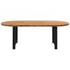 vidaXL Esstisch Hellbraun 220x100x74 cm Massivholz Eiche Oval