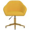 vidaXL Esszimmerst&uuml;hle 6 Stk. Drehbar Gelb Samt