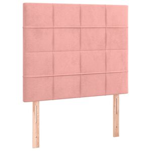 vidaXL Kopfteil Rosa 80x5x118/128 cm Samt