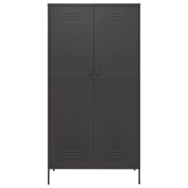 vidaXL Kleiderschrank Anthrazit 90x50x180 cm Stahl