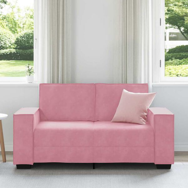 vidaXL 2-Sitzer-Sofa Rosa 160x78x84 cm Samt