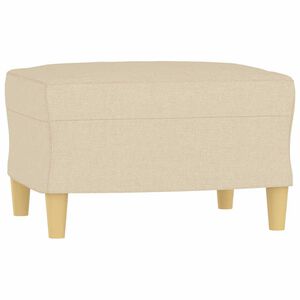 vidaXL Fu&szlig;hocker Creme 60x50x41 cm Stoff