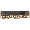 vidaXL Outdoor-Sofagarnitur 9 stk. Natur und Anthrazit