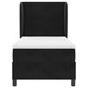 vidaXL Boxspringbett mit Matratze Schwarz 200 x 100 cm Polyester