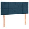 vidaXL Boxspringbett mit Matratze & LED Dunkelblau 90x200 cm Samt