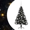 vidaXL K&uuml;nstlicher vorbeleuchteter Weihnachtsbaum Schwarz 120 cm PVC