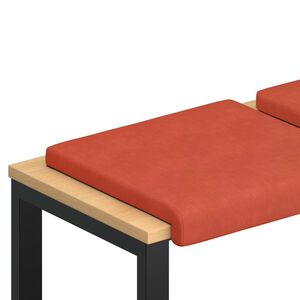 vidaXL Bankkissen 4 stk. Cord Rot-Orange Tiefe 35 cm