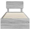 vidaXL Bettrahmen Graues Sonoma 100 x 200 cm Holzwerkstoff