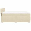 vidaXL Boxspringbett mit Matratze Creme 140x190 cm Stoff