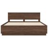 vidaXL Bettrahmen Braun Eichen-Optik 200 x 200 cm Holzwerkstoff