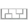 vidaXL Wandregal Betongrau 36x16x90 cm Holzwerkstoff