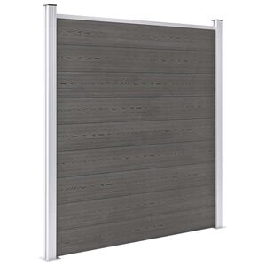 vidaXL Gartenzaun WPC 180&times;186 cm Grau