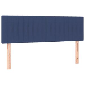 vidaXL Kopfteile Blau 144x5x78/88 cm Stoff