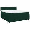 vidaXL Boxspringbett mit Matratze Dunkelgr&uuml;n 180x200 cm Samt