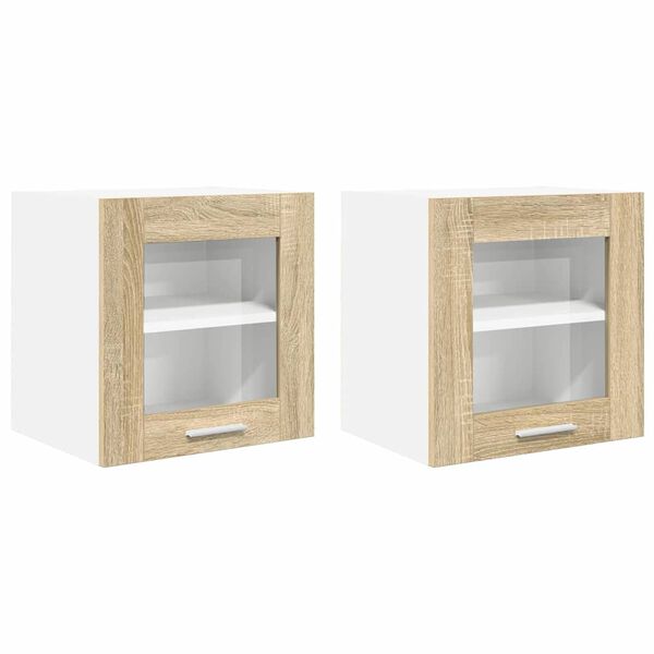 vidaXL H&auml;ngeschrank 2 pcs Sonoma-Eiche 40 x 31 x 40 cm Holzwerkstoff