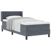vidaXL Boxspringbett mit Kopfteil Dunkelgrau 190 x 90 cm Samt