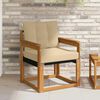 vidaXL Outdoor-Sofa Massives Akazienholz und Textilene Natur