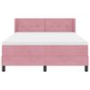 vidaXL Boxspringbett mit Matratze mit Kopfteil Rosa 200 x 160 cm Samt