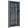 vidaXL Gartentor Anthrazit 100x175 cm Stahl Bambus-Design