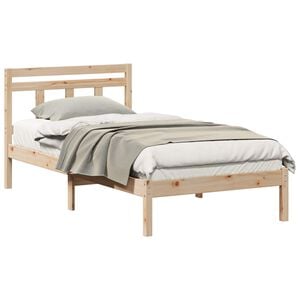vidaXL Bettrahmen Braun 80 x 200 cm Massives Kiefernholz