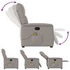 vidaXL Massagesessel Taupe Stoff