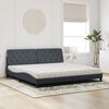 vidaXL Bett mit Matratze Dunkelgrau 200x200 cm Samt