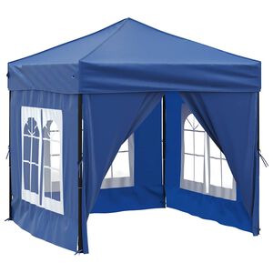 vidaXL Partyzelt Faltbar mit Seitenw&auml;nden Blau 2x2 m