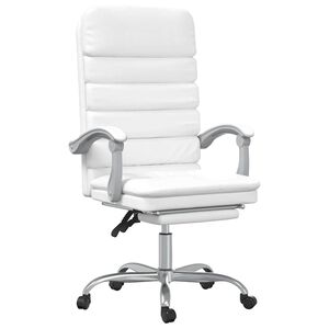 vidaXL B&uuml;rostuhl mit Massagefunktion Wei&szlig; Kunstleder