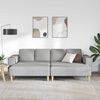 vidaXL Wohnzimmer Couch 3 pcs Wolkengrau Polyester