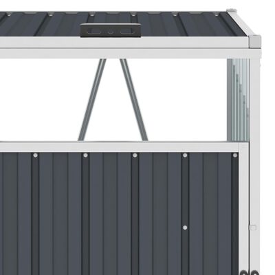 vidaXL Mülltonnenbox für 3 Mülltonnen Anthrazit 213×81×121 cm Stahl