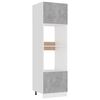 vidaXL Mikrowellenumbauschrank Betongrau 60x57x207 cm Holzwerkstoff