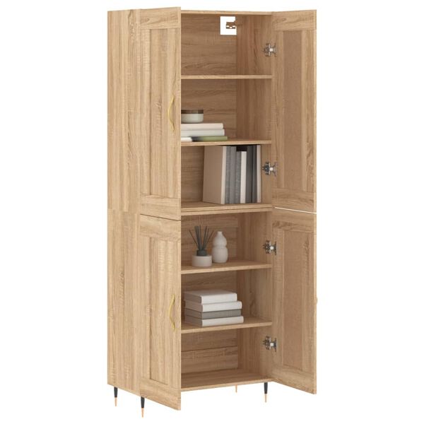 vidaXL Highboard Sonoma-Eiche 69,5x34x180 cm Holzwerkstoff