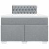 vidaXL Boxspringbett mit Matratze Hellgrau 120x190 cm Stoff