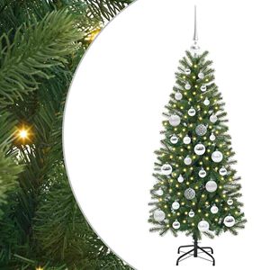 vidaXL K&uuml;nstlicher Weihnachtsbaum mit 150 LEDs Gr&uuml;n 120 cm PE und PVC