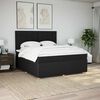 vidaXL Boxspringbett mit Matratze Schwarz 180x200 cm Stoff