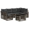 vidaXL Gartensofa-set 7 stk. Grau und Dunkelgrau Poly-Rattan