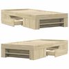 vidaXL Bettgestell ohne Matratze Sonoma-Eiche 90x200 cm Holzwerkstoff