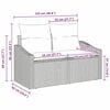 vidaXL Garten-Sofa mit Kissen 123 x 62 x 69 cm Poly-Rattan
