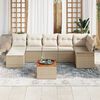 vidaXL Gartensofa-set mit Speicher 8 pcs Beige und Creme Poly-Rattan