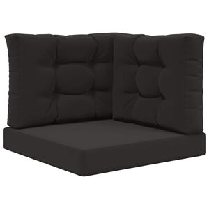 vidaXL Sofakissen f&uuml;r drau&szlig;en Polyester Schwarz 60 x 60 cm