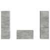 vidaXL TV-Schrankset 5 pcs Beton Grau Holzwerkstoff
