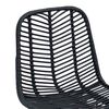 vidaXL Barstuhl 2 pcs Schwarz 44,5 x 54,5 x 97,5 cm Rattan und Eisen