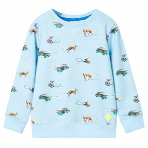 vidaXL Kinder-Sweatshirt Hellblau Melange 104