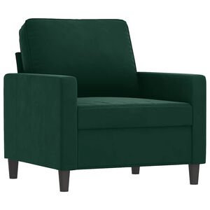 vidaXL Sessel Dunkelgr&uuml;n 60 cm Samt