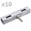 vidaXL U-Mattenverbinder 10 Sets Silbern