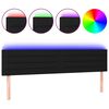 vidaXL LED Kopfteil Schwarz 160x5x78/88 cm Stoff