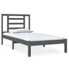 vidaXL Massivholzbett Grau 75x190 cm