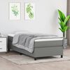vidaXL Boxspringbett mit Matratze Dunkelgrau 100x200 cm Stoff