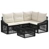 vidaXL Gartensofa-set 5 pcs Schwarz Poly-Rattan